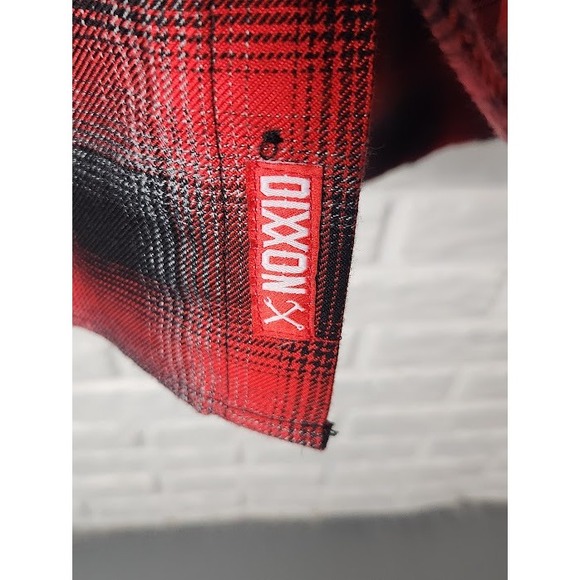 Men's size 2X DIXXON Fairview Flannel button up EUC Red Black Plaid - Picture 5 of 12